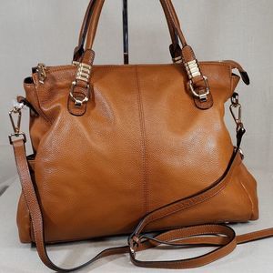 KATTEE PEBBLED LEATHER SHOULDER TOTE BAG FFPM-12-038